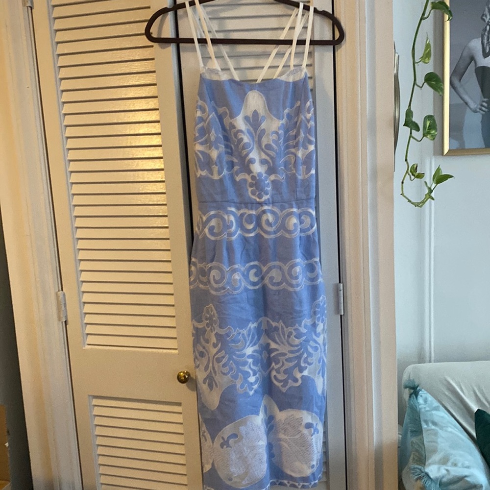 ASOS blue lace dress, sz 10